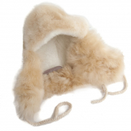 Alpaca Fur Baby Trapper Hat Thumbnail