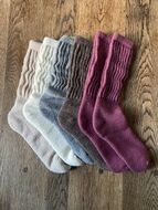 Cosy Alpaca Lounge Socks - New Raspberry shade now in stock! Thumbnail