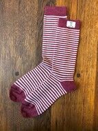Ladies Alpaca Stripey Socks - New Raspberry Shade Now in Stock! Thumbnail