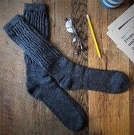 TWIN PACK Alpaca Ribbed Socks - UK Size 7-10 Thumbnail